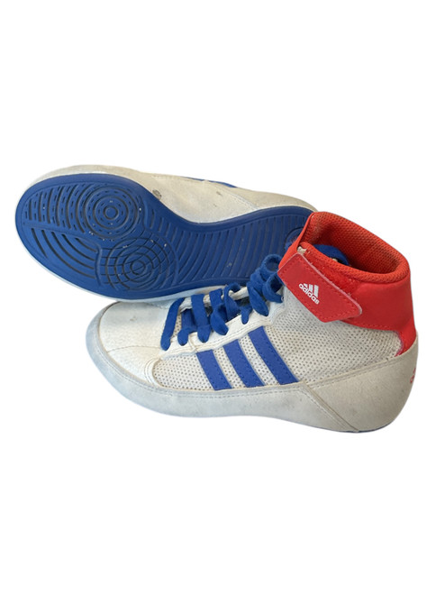 Used Adidas Wrestling Shoes White Youth 13.0 11856-S000016698