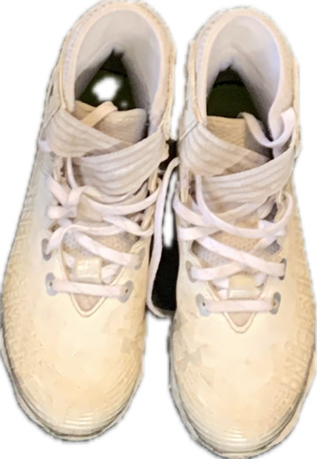 Vist Large View of Product Image Which is Used Under Armour Jr FB Cleats White Junior 04