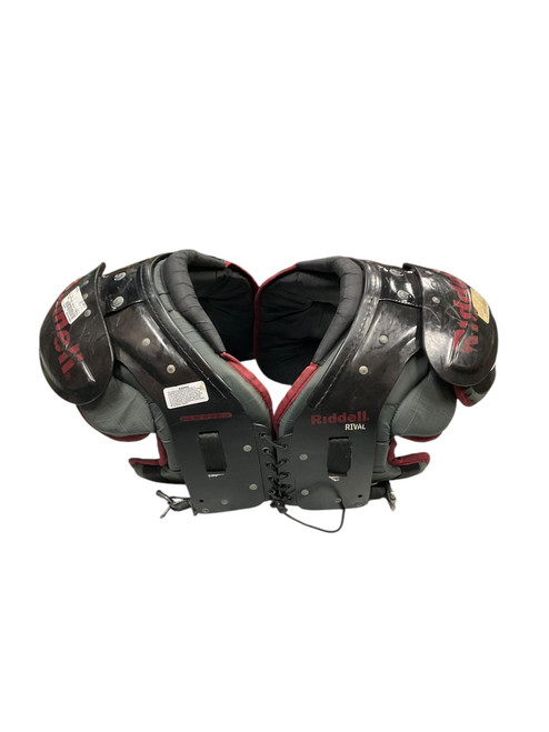 Vist Large View of Product Image Which is Used Riddell Rival Football Shoulder Pads Black 2X