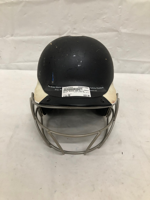 Vist Large View of Product Image Which is Used Worth BLACK AND WHITE Batting Helmet w/Mask White MD 11668-S000103022