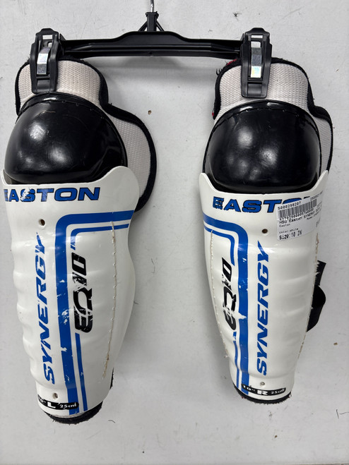 Used Easton SYNERGY EQ10 Youth Shin Guards White 10" 11891-S000298207