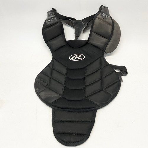 Vist Large View of Product Image Which is Used Rawlings CPPRDGI-B Catchers Chest Protector Black Junior