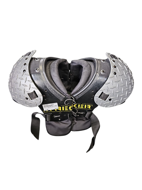 Vist Large View of Product Image Which is Used Schutt WRECKER YOUTH PADS FB Shoulder Pads Black MD