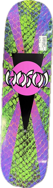 Used HOSOI SNAKE SKIN Skateboard Deck Only Green 7 3/4"