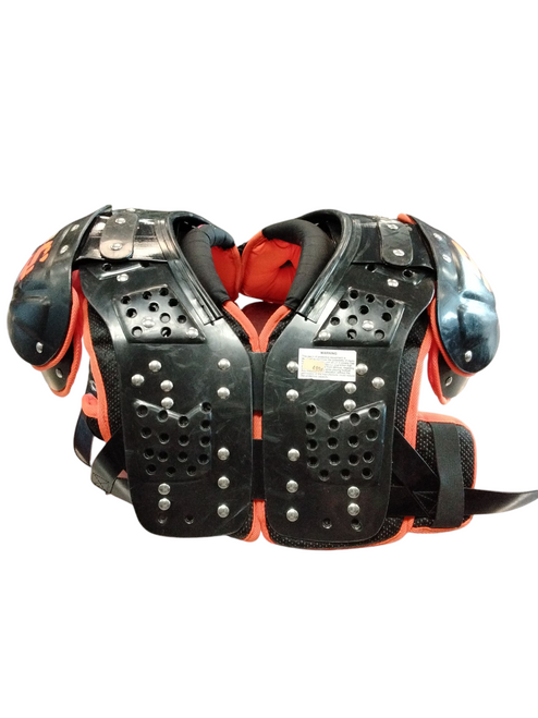 Vist Large View of Product Image Which is Used Schutt MID FLEX FB Shoulder Pads Orange SM