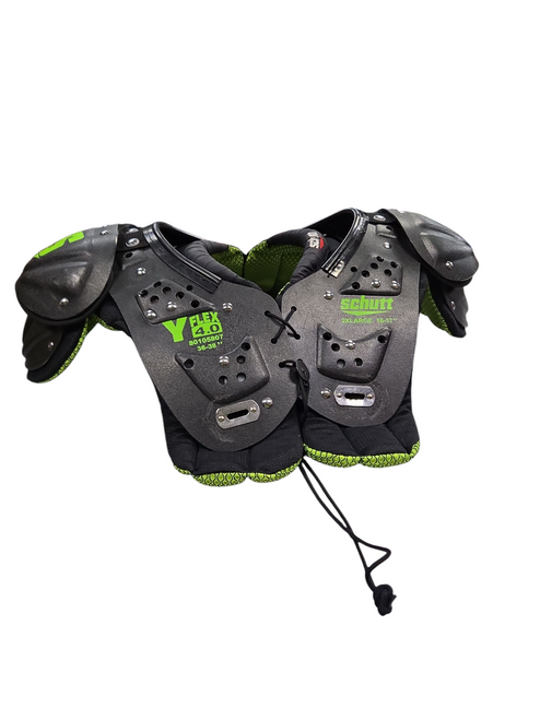 Vist Large View of Product Image Which is Used Schutt Y FLEX 4.0 SHOULDER PADS FB Shoulder Pads Black 2X