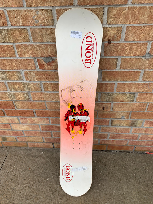 Vist Large View of Product Image Which is Used BOND Boys Snowboard Only White 120 cm