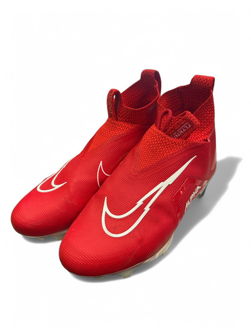 Vist Large View of Product Image Which is Used Nike Football Cleats, Alpha, Red, Mens Size 10.5