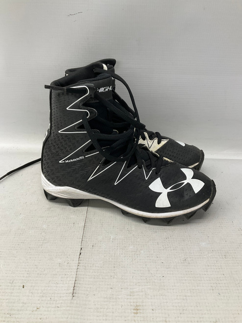 Used Under Armour HIGHLIGHT RM FOOTBALL CLEATS Jr FB Cleats Black And White Junior 02.5 11836-S000023045
