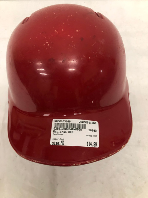 Vist Large View of Product Image Which is Used Rawlings RED Batting Helmet No Mask Red MD 11668-S000103160