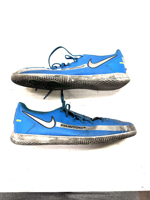 Vist Large View of Product Image Which is Used Nike Soccer Indoor Shoes Royal Blue Senior 11.5