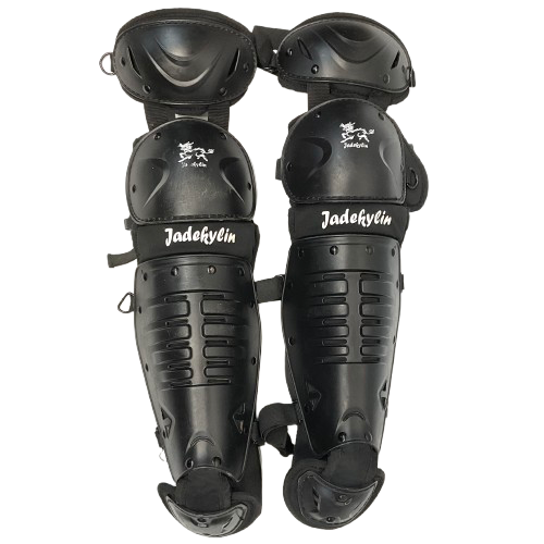 Vist Large View of Product Image Which is Used JADEKYLIN 12-15 Catchers Leg Guards Black Youth