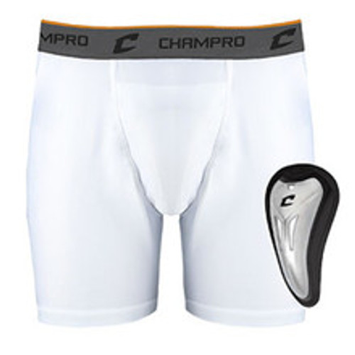 Vist Large View of Product Image Which is New COMPRESSION BOXER SHORT W/CUP-ADULT XL