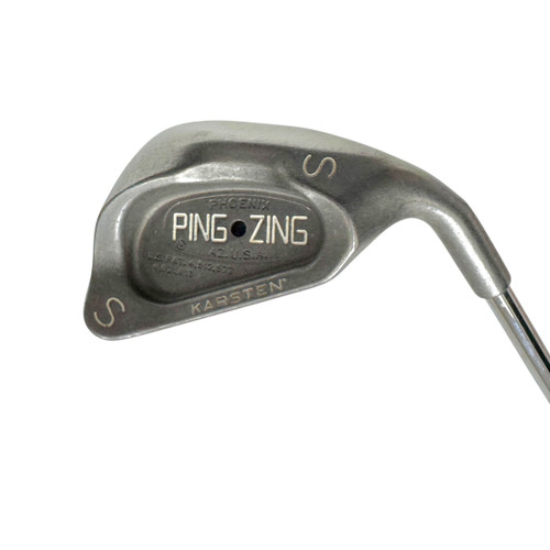 Vist Large View of Product Image Which is Used Ping ZING BLACK DOT Men's RH Sand Wedge Stiff Flex Steel Shaft