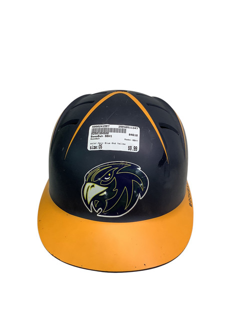Used BoomBah BBH1 Batting Helmet No Mask Navy Blue And Yellow One Size 11347-S000241587