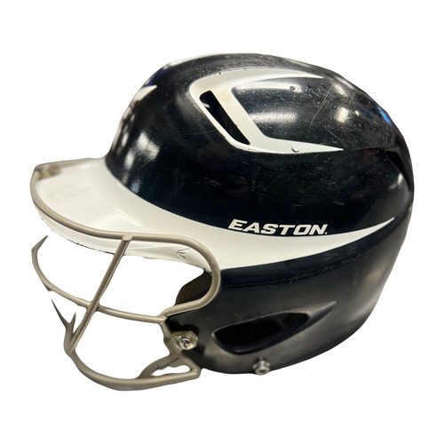 Vist Large View of Product Image Which is Used Easton 6052168 Batting Helmet w/Mask Black And White 6 7/8 - 7 5/8