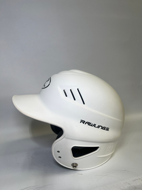 Used Rawlings RAWLINGS W/O MASK Batting Helmet No Mask White MD 11843-S000010407