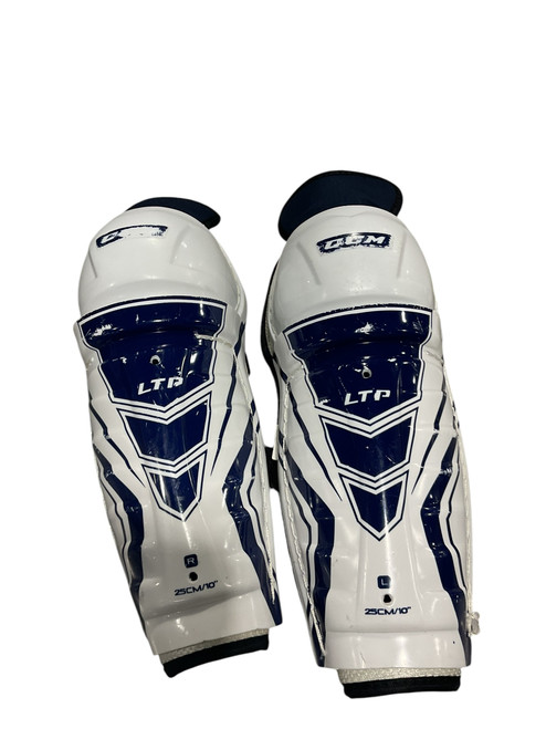 Used CCM SHIN GUARDS Youth Shin Guards White 10" 11834-S000032374