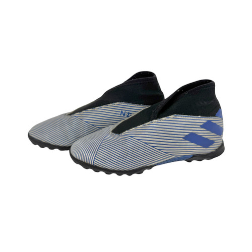 Vist Large View of Product Image Which is Used Adidas NEMESIS Soccer Turf Shoes White Youth 12.5