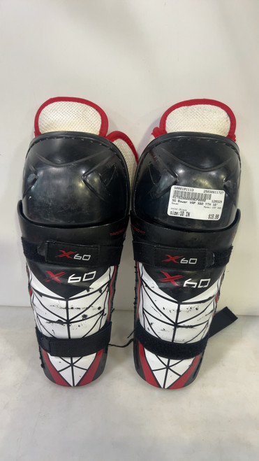 Used Bauer VAP X60 Youth Shin Guards Black 10" 11727-S000191113