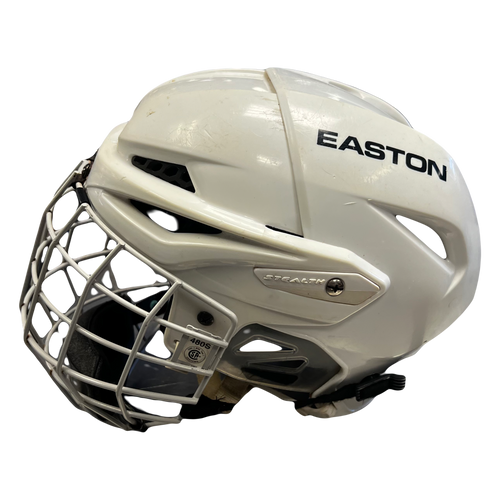 Used Easton STEALTH S7 Hockey Helmet Cage Combo White 11730-S000063241