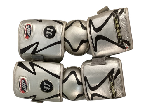 Vist Large View of Product Image Which is Used Warrior REVOLUTION AIR Lacrosse Arm Pads/Guards Grey LG