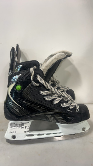 Used Reebok 12K PUMP Junior Hockey Skate Junior 03 11727-S000191177