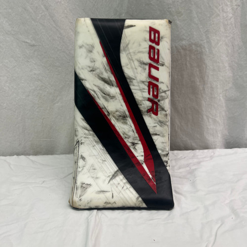Vist Large View of Product Image Which is Used Bauer VAPOR HYPERLITE Senior Goalie Blocker White/Black/Red