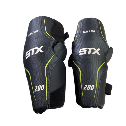 Vist Large View of Product Image Which is Used STX STALLION 200 Lacrosse Arm Pads/Guards Black SM