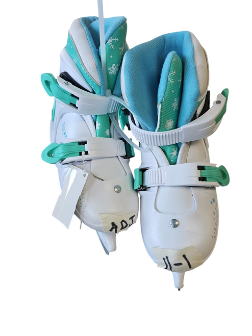 Vist Large View of Product Image Which is Used Lake Placid ADJUSTABLE Girls Softboot Skate White Adjustable