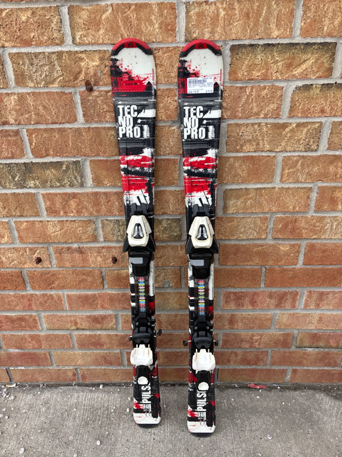 Vist Large View of Product Image Which is Used Tecno Pro PULSE TEAM 66 Boys DH Ski/Binding White/Black/Red 110 cm