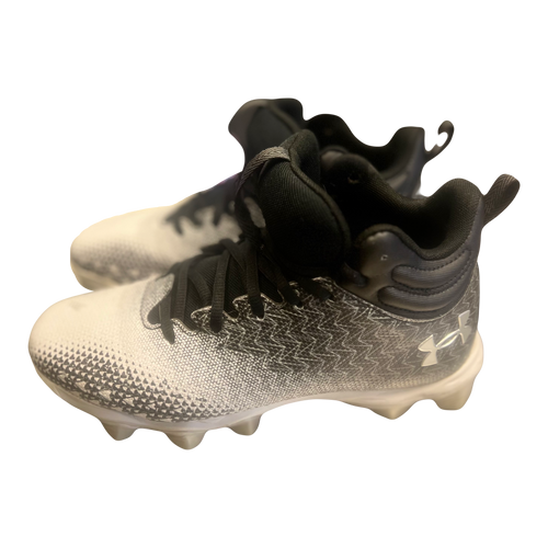 Used Under Armour 3027043-001 Baseball Cleats Black And White Junior 06 11730-S000063275