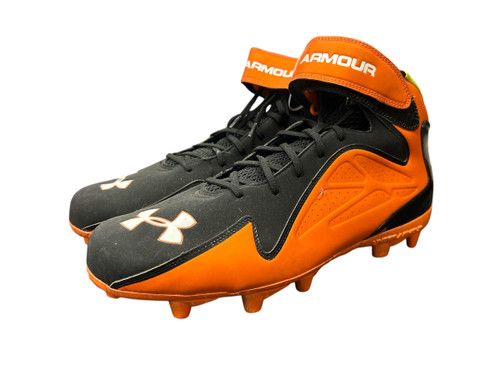Vist Large View of Product Image Which is Used Under Armour Team Renegade MC FB Cleats Orange Senior 16
