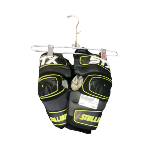 Vist Large View of Product Image Which is Used STX STALLION 100 Lacrosse Arm Pads/Guards Black MD