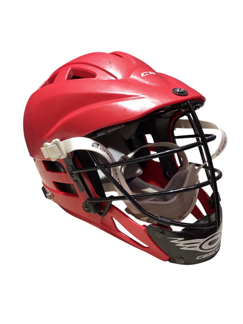 Vist Large View of Product Image Which is Used Cascade CS Lacrosse Helmet Red One Size