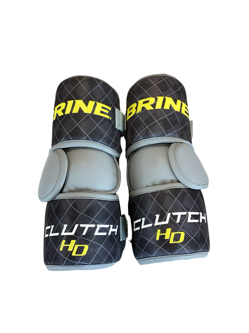 Vist Large View of Product Image Which is Brine CLUTCH Lacrosse Arm Pads/Guards Black MD