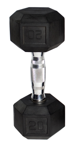 Vist Large View of Product Image Which is CAP RUBBER COATED HEX DUMBBELL 20LB SDR020