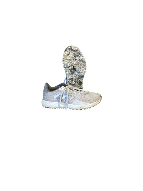 Vist Large View of Product Image Which is Used Adidas Jr Golf Shoes White Junior 05