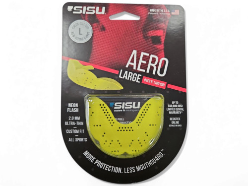 Vist Large View of Product Image Which is New Sisu Aero Mouthguard Large Neon 11863-SSMAERONEONL