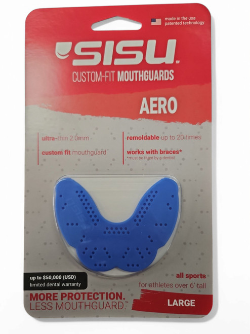 Vist Large View of Product Image Which is New Sisu Aero Mouthguard Blue Large 11863-SSMAEROBLUEL
