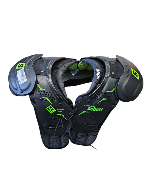Vist Large View of Product Image Which is Used Schutt Y FLEX YOUTH SHOULDER PADS FB Shoulder Pads Black XL