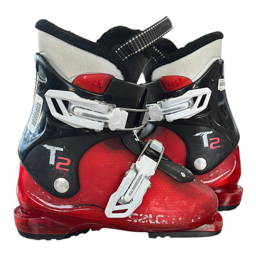 Used Salomon T2 Boys DH Ski Boot Cardinal And Black 185 MP - Y12 11820-S000038152