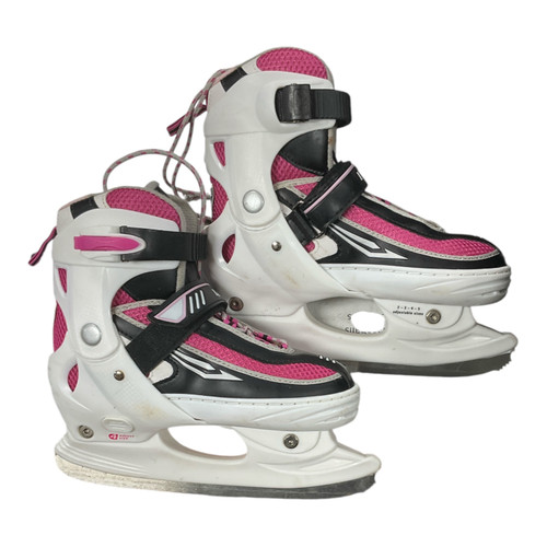 Vist Large View of Product Image Which is Used Lake Placid ADJUSTABLE 2-5 Girls Figure Skate White Adjustable