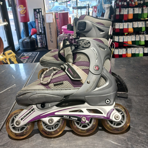 Vist Large View of Product Image Which is Used Schwinn INLINE SKATE Senior Rec Fitness Skates Pink Adjustable