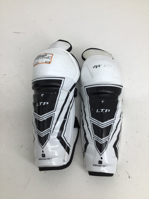 Used CCM LTP JR 10 SHINGUARDS Youth Shin Guards White 10" 11752-S000061881