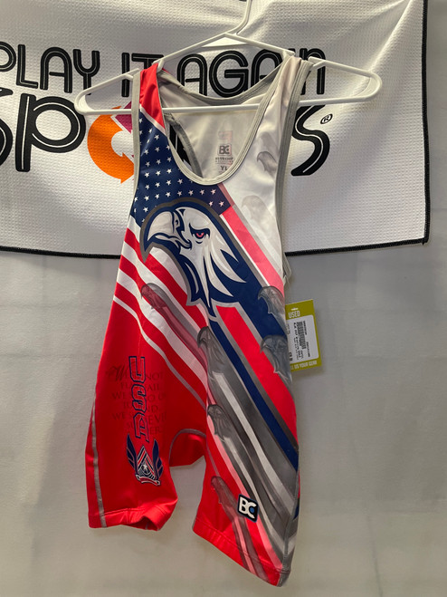 Vist Large View of Product Image Which is Used BLUE CHIP EAGLE Wrestling Singlet Red LG 11490-S000258284