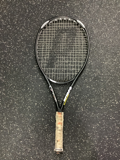 Vist Large View of Product Image Which is Used Prince O3 SILVER Adult Tennis Racquet Black 