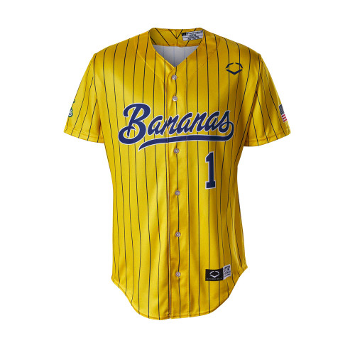 Vist Large View of Product Image Which is New BANANAS REPLICA PINSTRIPE JERSEY