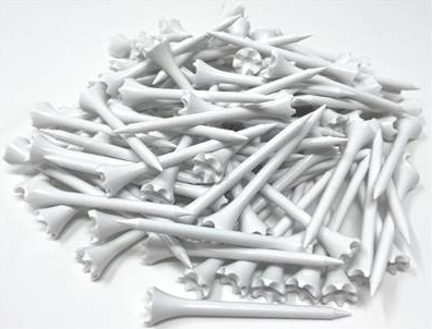 Vist Large View of Product Image Which is New Plastic Tees WHT 25pk