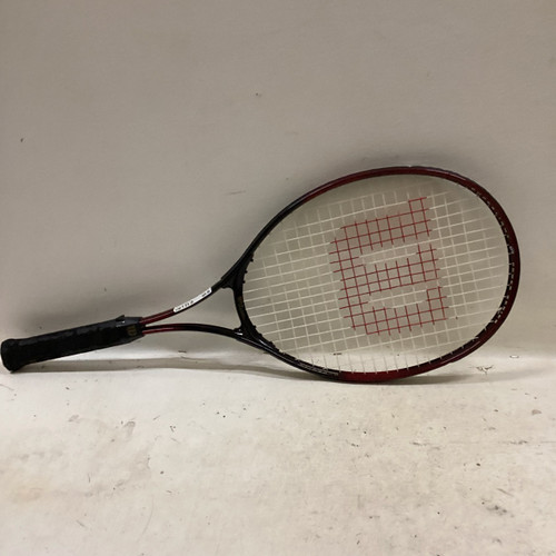 Vist Large View of Product Image Which is Used Wilson TECH COURT Adult Tennis Racquet Maroon 4 3/8"
